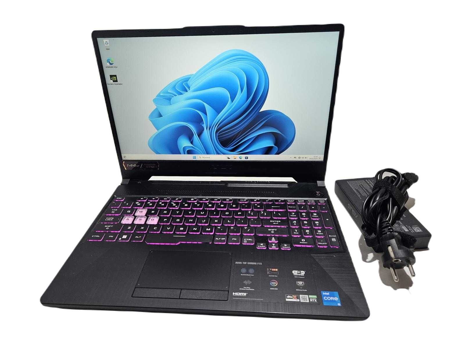 Laptop Gamingowy Asus TUF F15 FX506H i5/RTX 3050/16GB 2TB+ 512 SSD