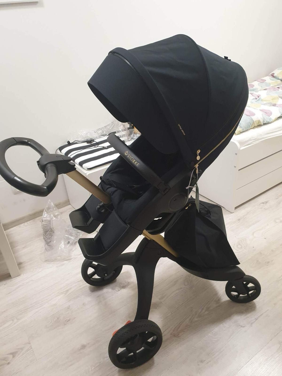 Stokke Xplory B. Gold gondola, spacerówka, orzeszek, fotel sam. + Inne