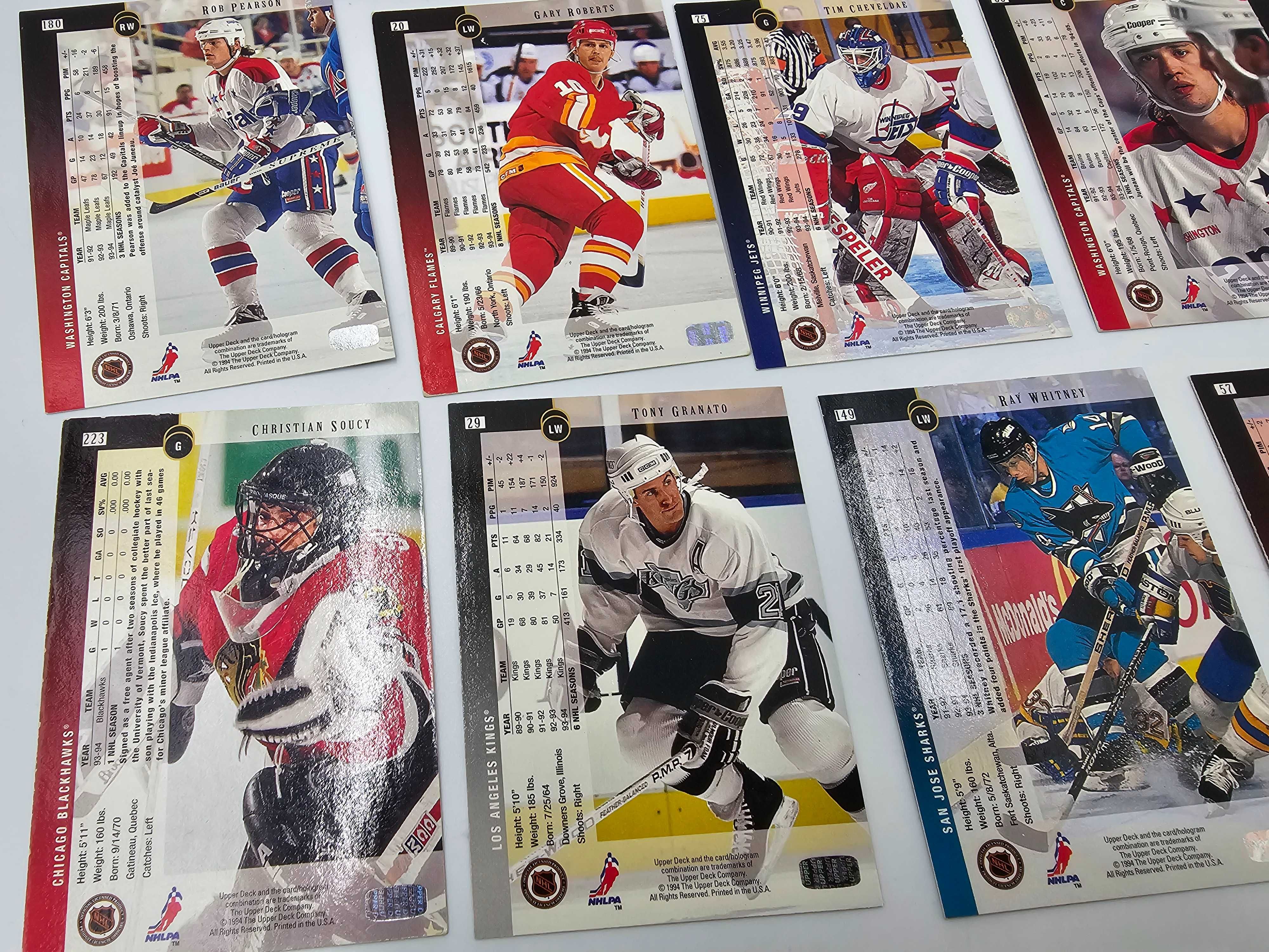 Karty Hokejowe NHL zestaw 20 szt. z 1994 r.