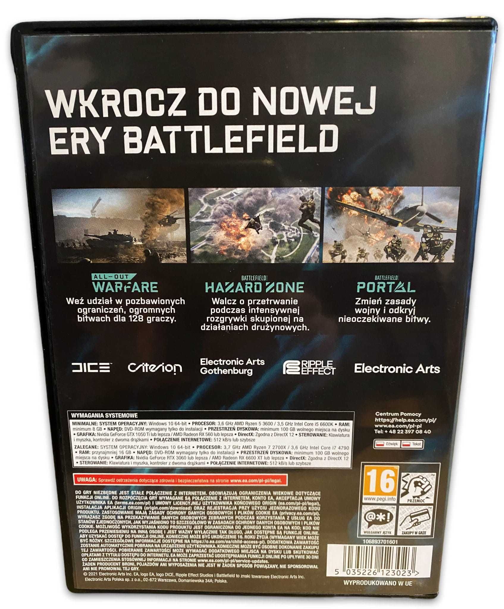 Oferuję NOWĄ (w folii) grę PC Battlefield 2042 PL! WYDANIE PREMIEROWE!