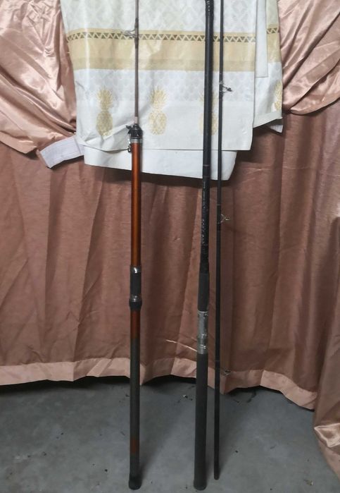 2 canas de pesca com extensor