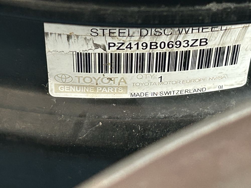 Felgi stalowe TOTOTA R 15 4x100 ptwór 54