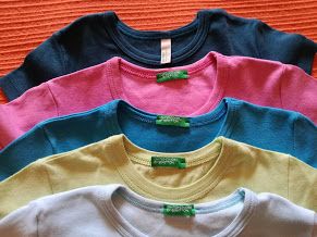 Lote 5 T-Shirts Benetton, 3 Anos