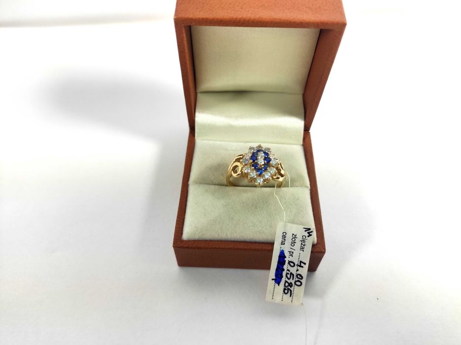 Cudowny PIERŚCIONEK P585 Z Motywem KWIATOWYM R14 NOWY! Loombard Lubawa