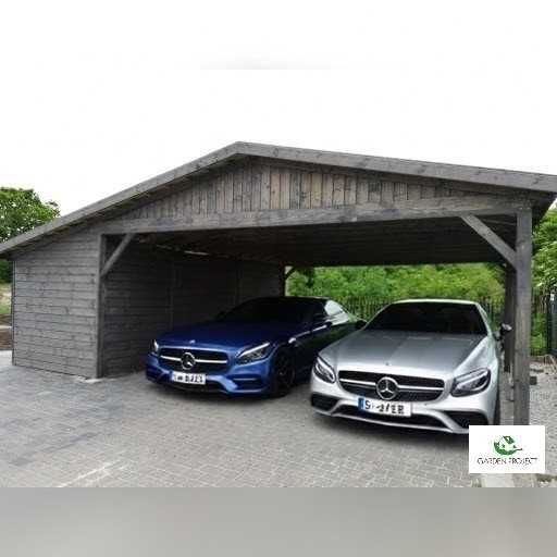 wiata carport2 z pomieszczeniem gospodarczym MIDI