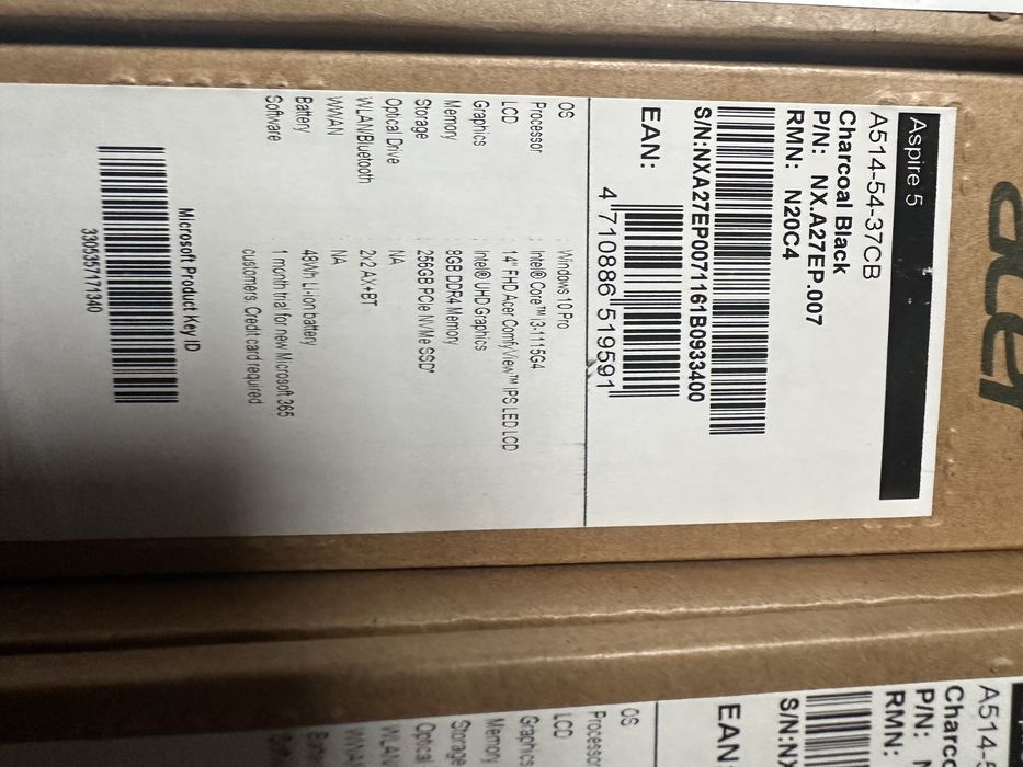 Acer Aspire 5 256GB x7 na gwarancji