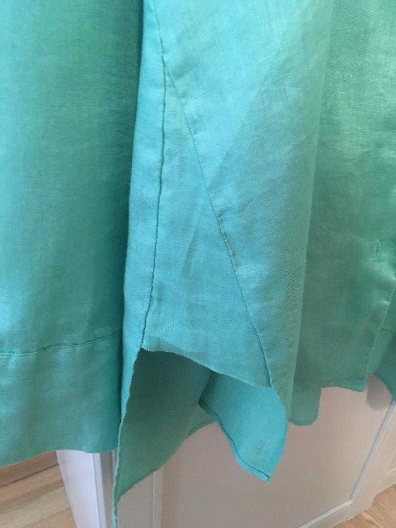 ZARA koszula asymetryczna 100% len w kolorze zielonym XS NOWA