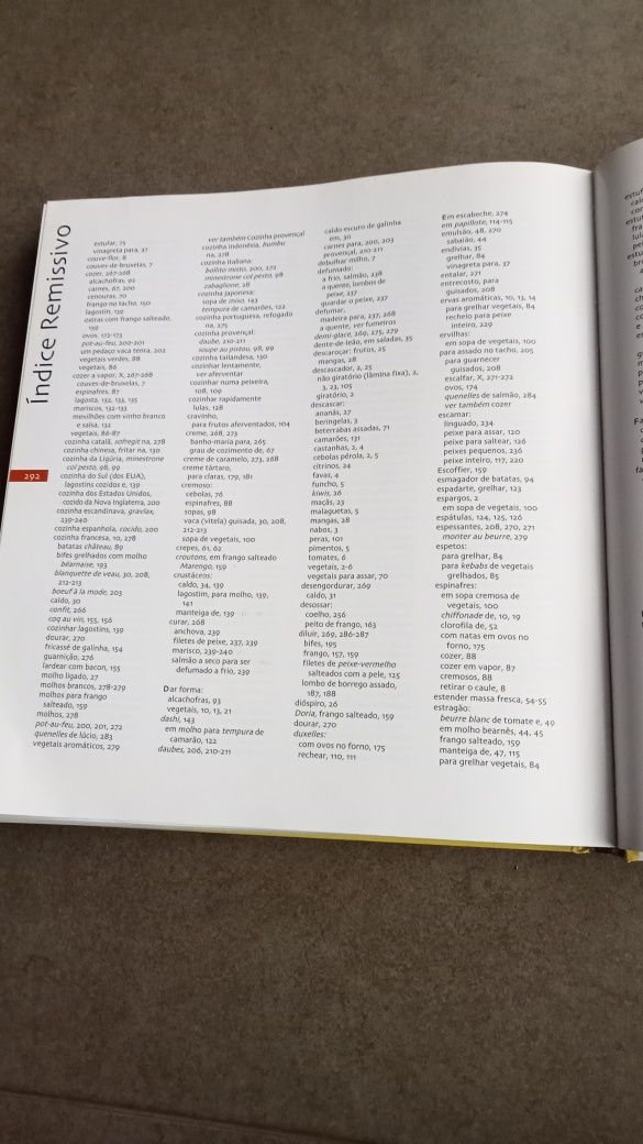 Livro culinária de capa dura