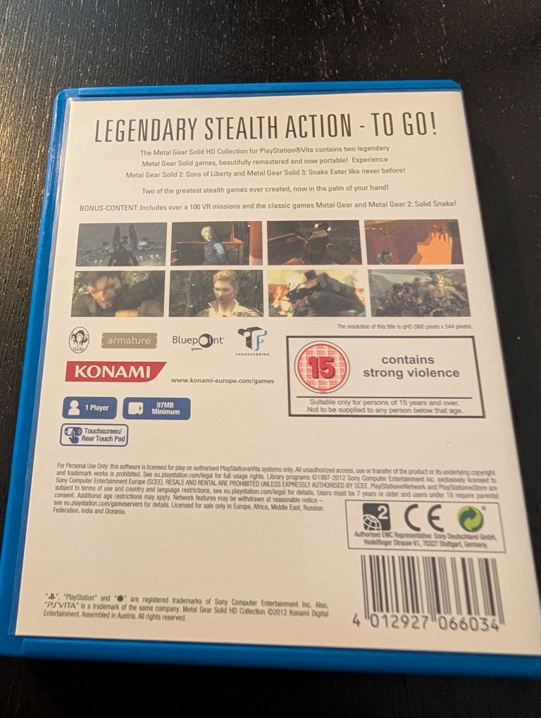 Metal Gear Solid HD Collection PlayStation Vita