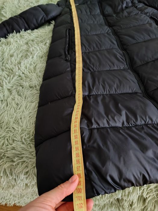 Пуховик зимовий довгий CMP чорний XXS з теплим капішоном