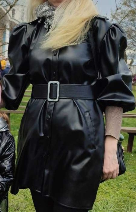 Шкіряний піджак, плаття, кардиган