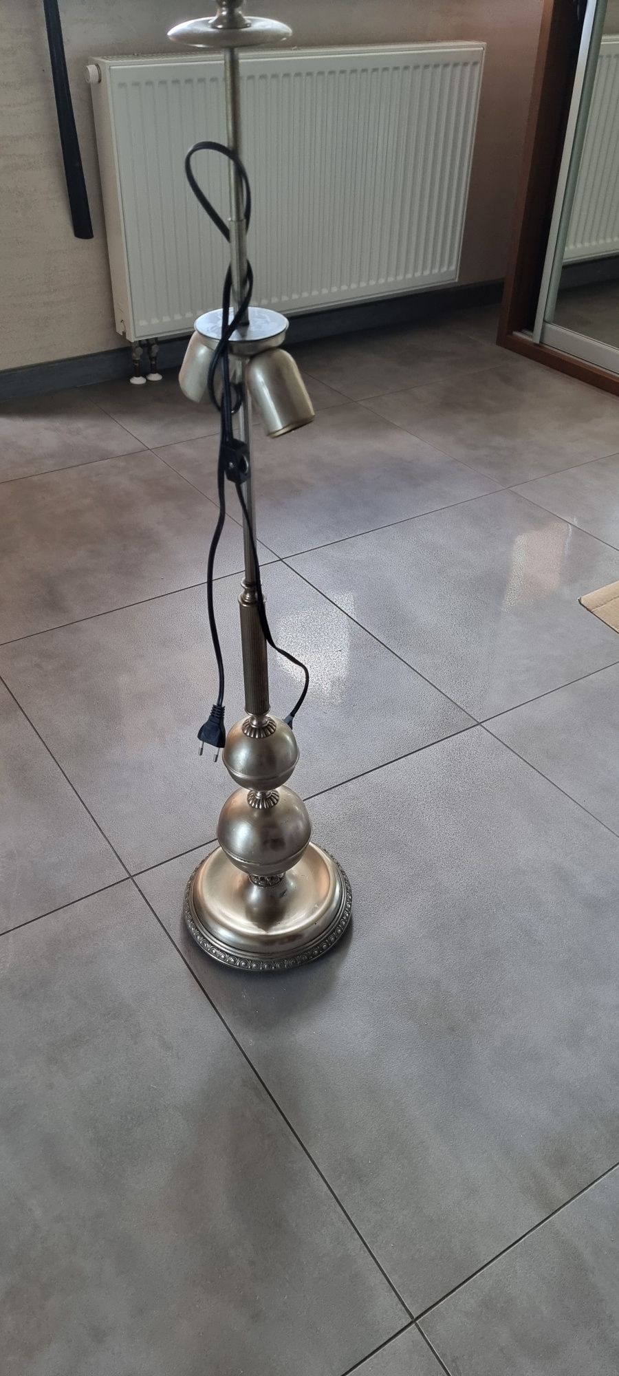 Stojak pod lampę beż abazura