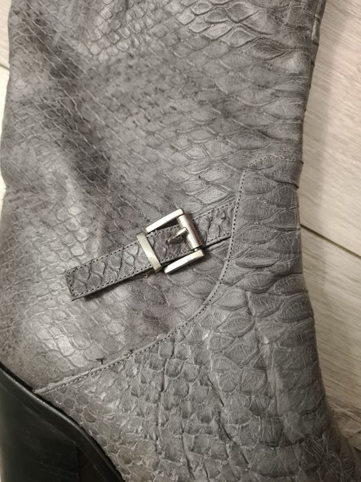 Чоботи казаки сірі 40 р.