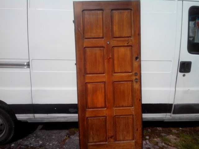 Drzwi zewnetrzne drewniane 80 cm. 3 sztuki