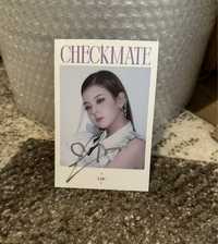 Pocztówka Itzy Lia Checkmate podpisana autograf kpop