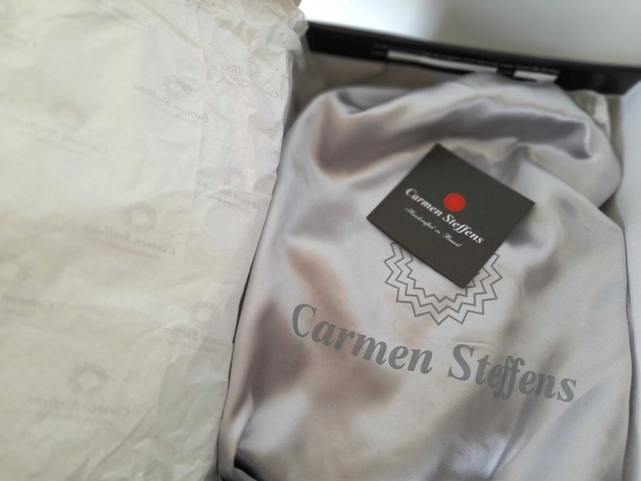 Sandálias vermelhas de salto marca Carmen Steffens 39 NOVAS