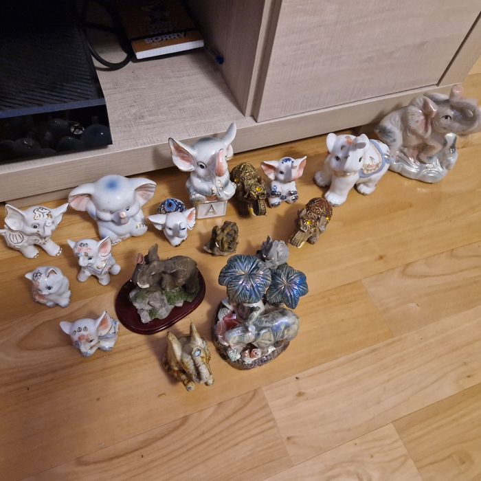 Figurki słoniki porcelanowe