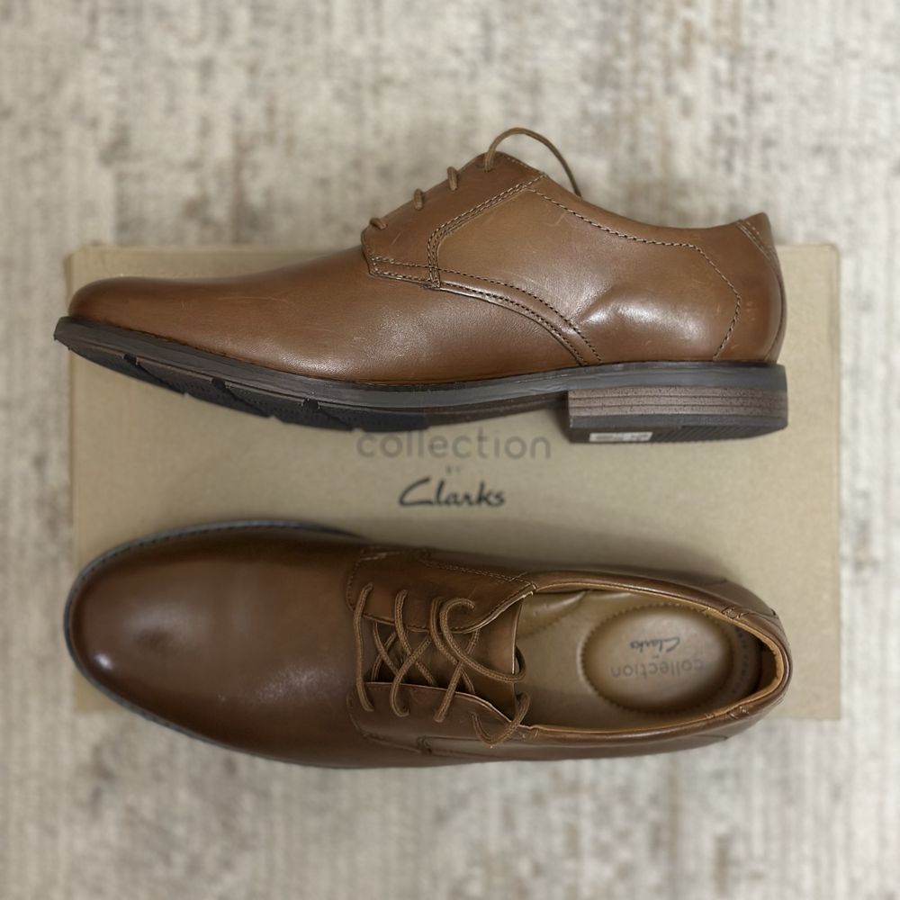 Clarks Becken Lace класичні чоловічі туфлі коричневого кольору