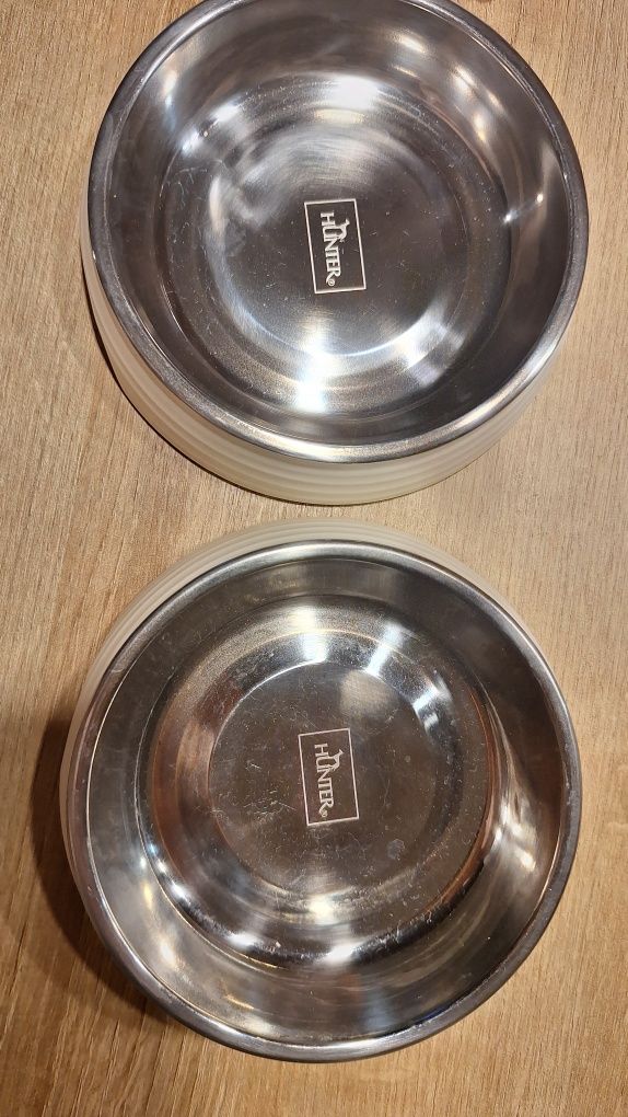 Hunter 2 miski dla psa kota 13 cm, 150 ml biale