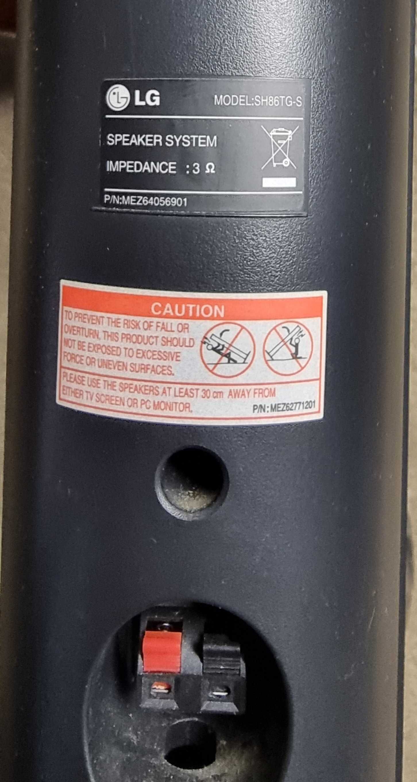 Głośniki Kina domowego LG SH86 TG-S
