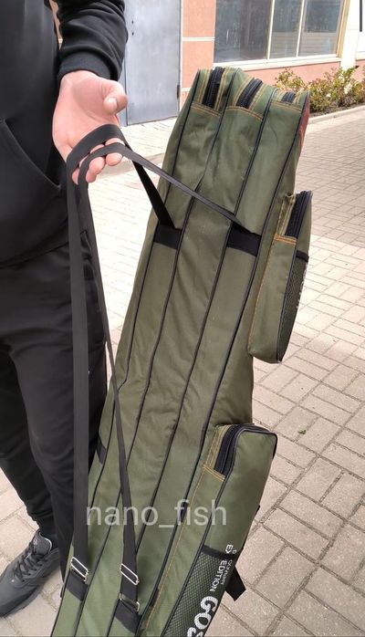 Чехол для удочек 3 отдела 1,3 М брезентовый GOSS под катушку