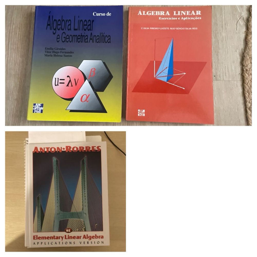 Conjunto de 3 livros algebra linear