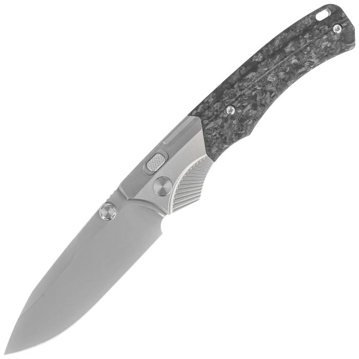 Nóż składany Remette WD107 Gray Titanium/Carbon Fiber, Hand Grinding