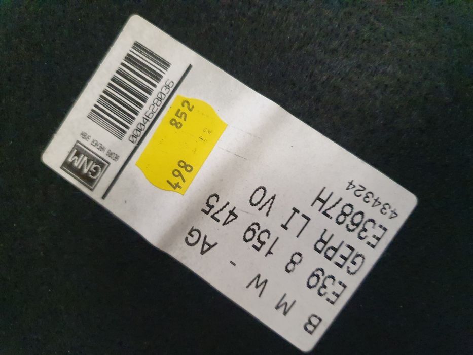 BMW E39 Sedan Wykładzina Bagażnika Komplet pod System HiFi Stan BDB