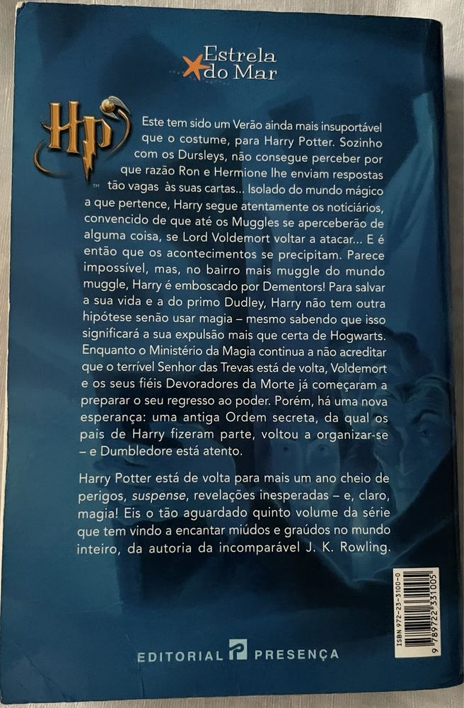 Livro Harry Potter e a Ordem da Fenix