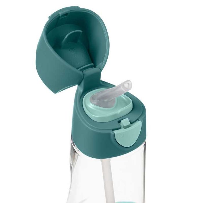 Bidon tritanowy ze słomką 450 ml, Emerald Forest, b.box