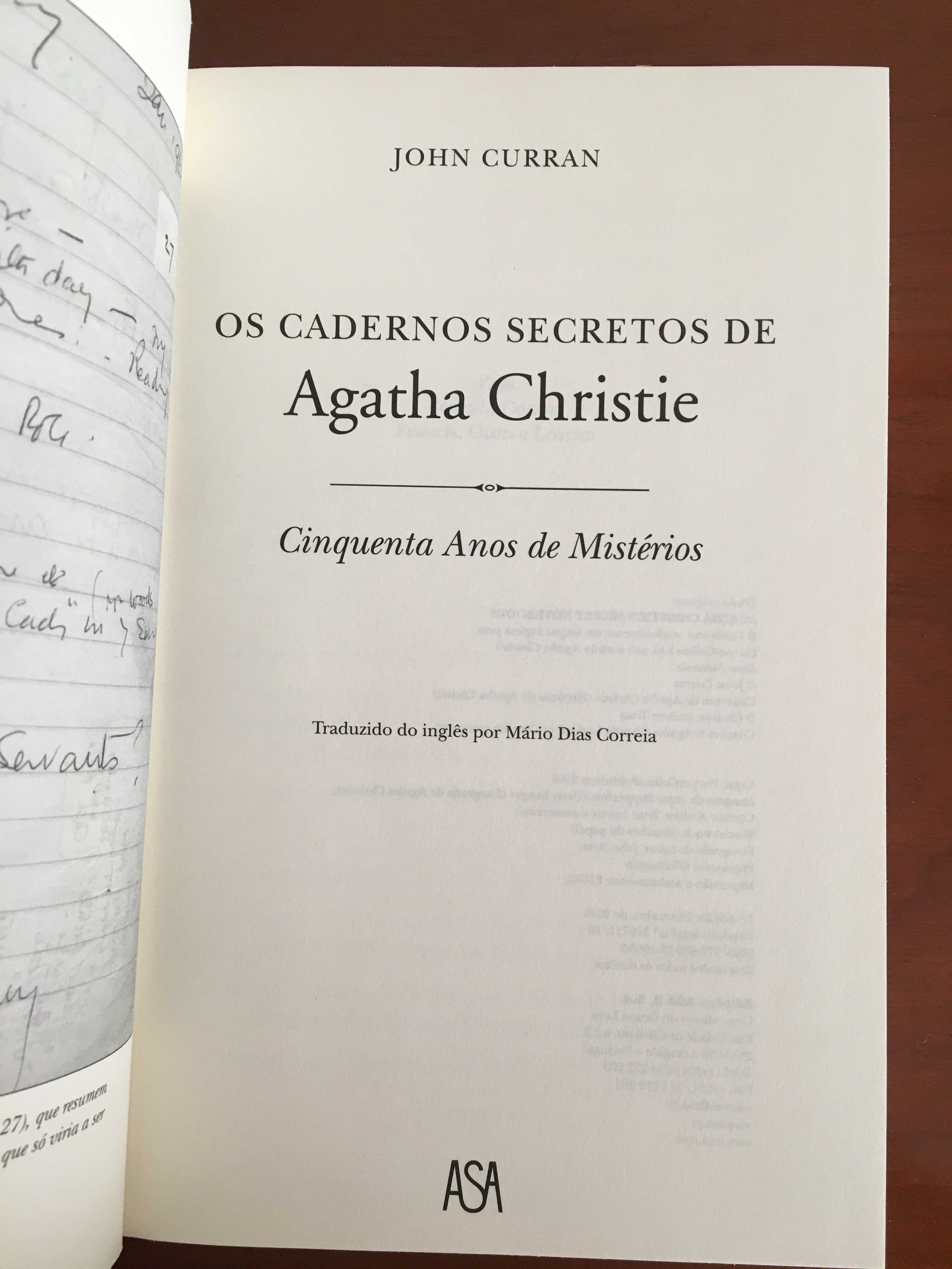 Os Cadernos Secretos de Agatha Christie - NOVO!