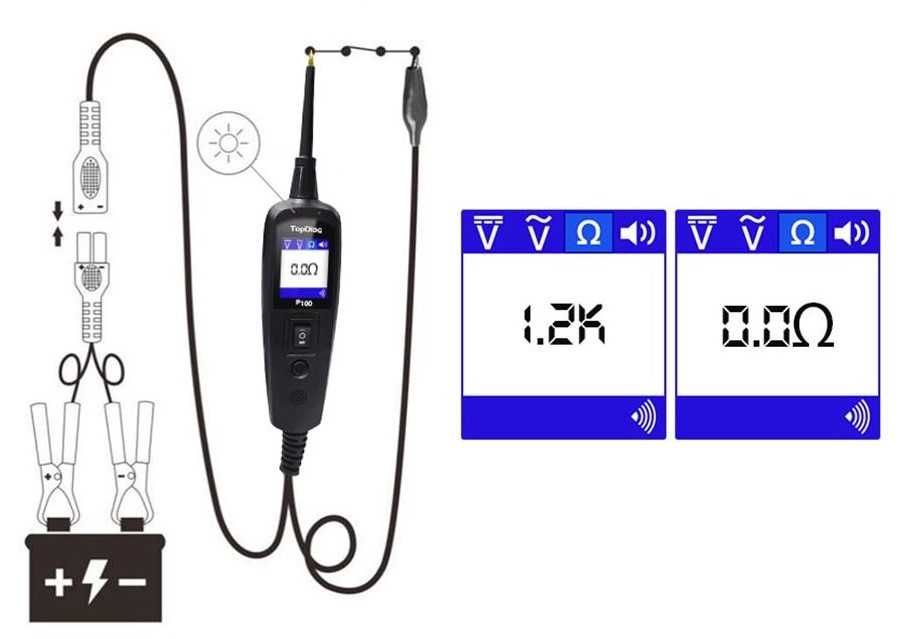 Диагностический  тестер TopDiag  JDiag P100 12\24 V ( Power probe)