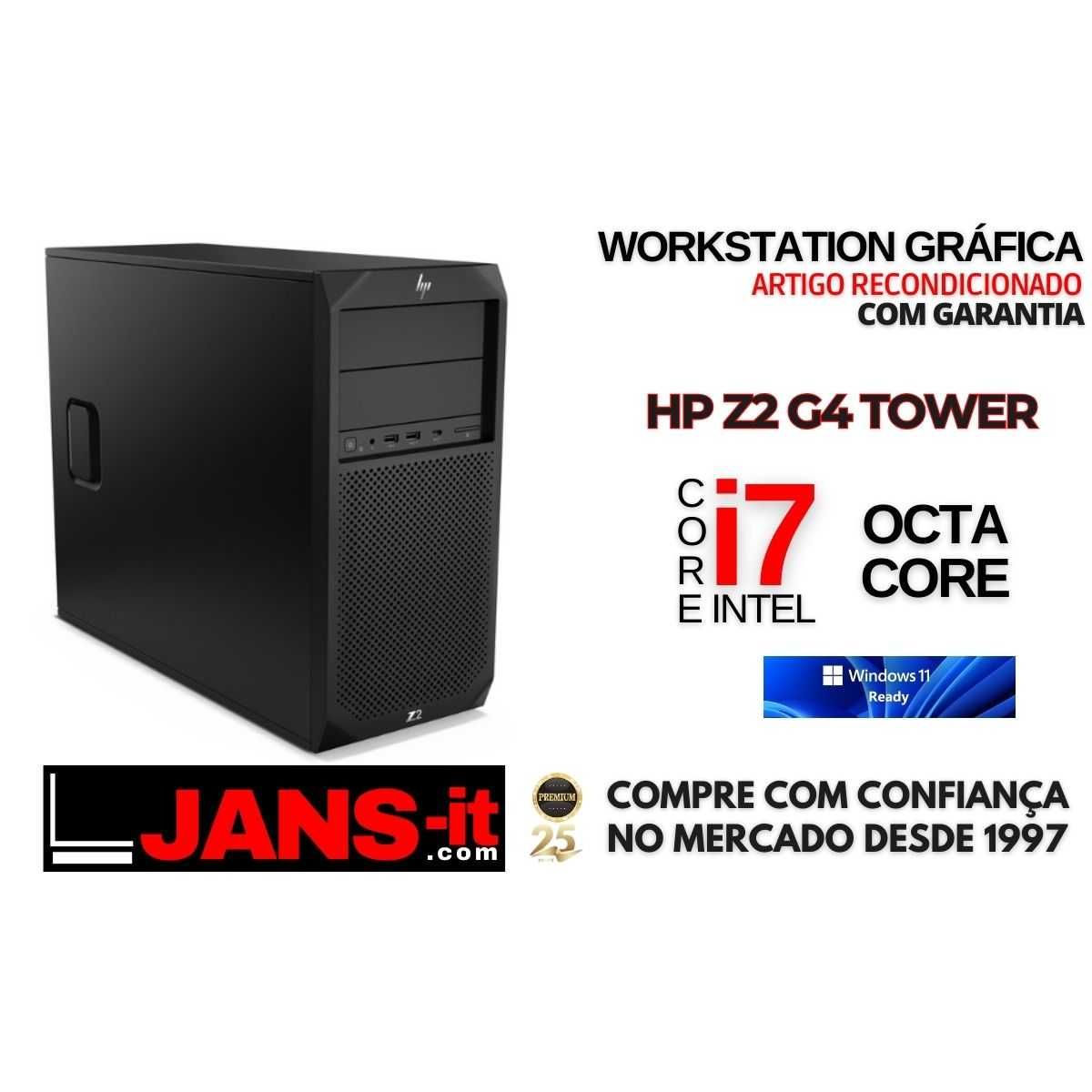 HP Z2 G4 Tower - i7-9700K | 64GB | SSD 256GB | nVidia Quadro P5000