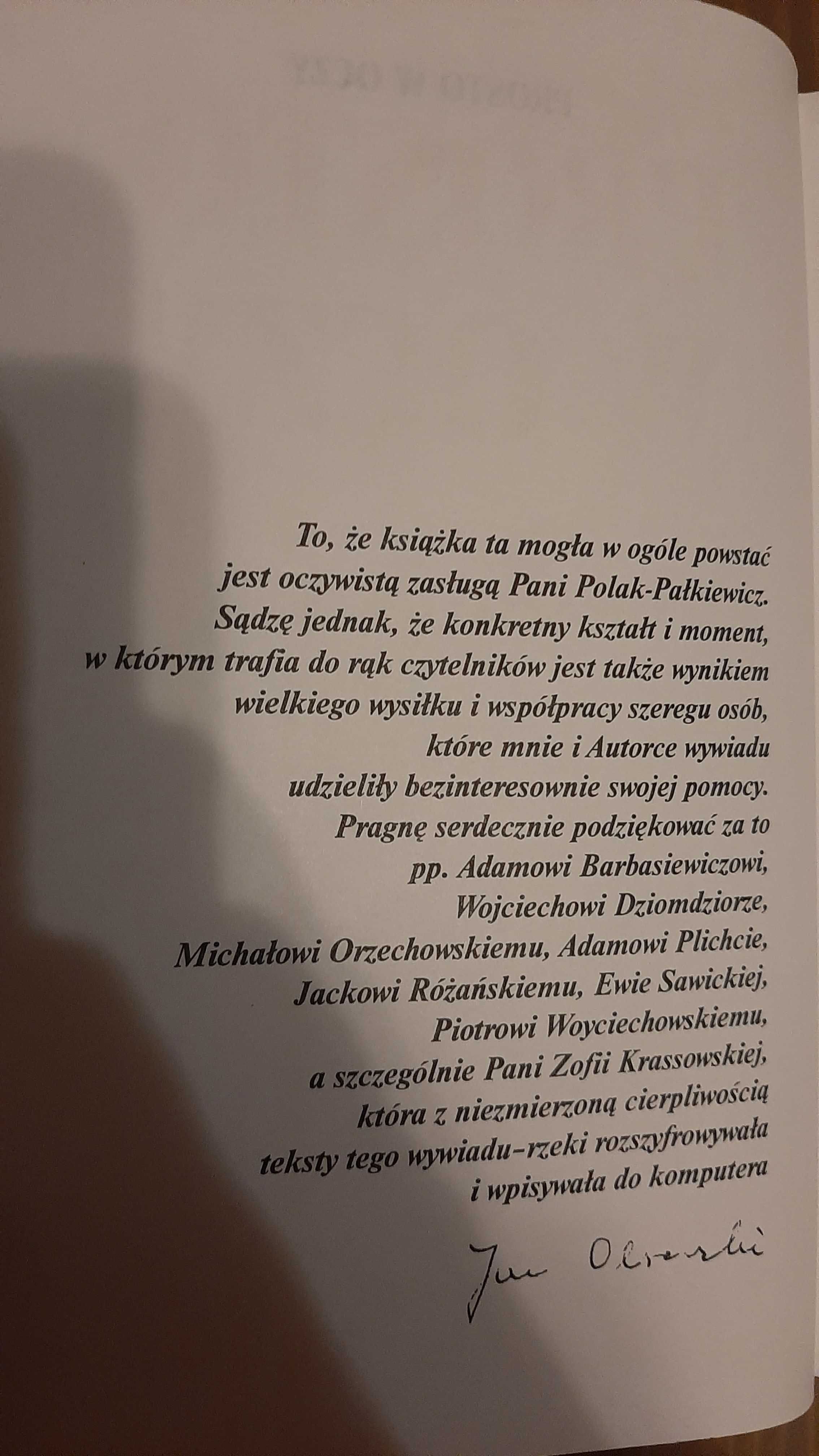 Premier Jan Olszewski Prosto w oczy rozmowa Ewa Polak-Pałkiewicz