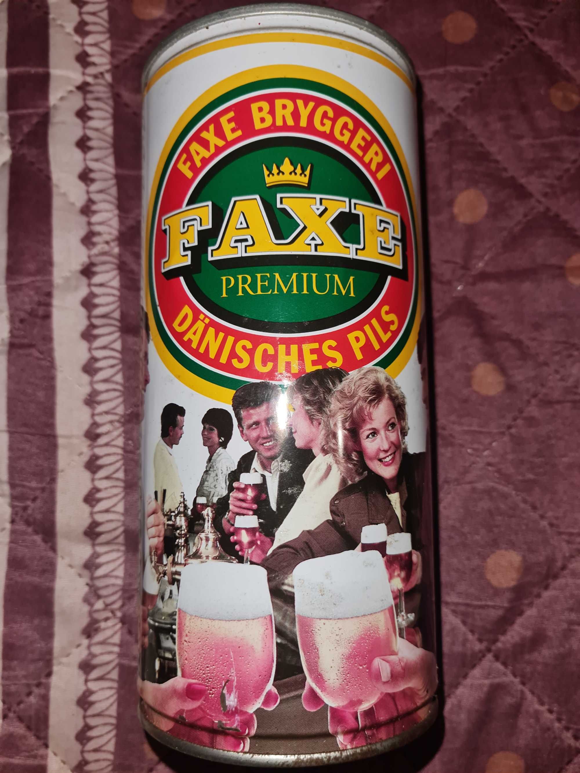 Puszka FAXE z lat 90 XX w.