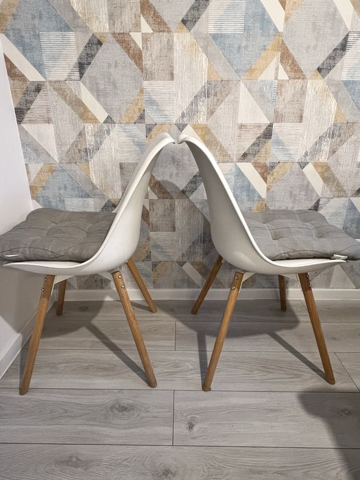 Krzesła Jysk Kastrup białe 2szt.