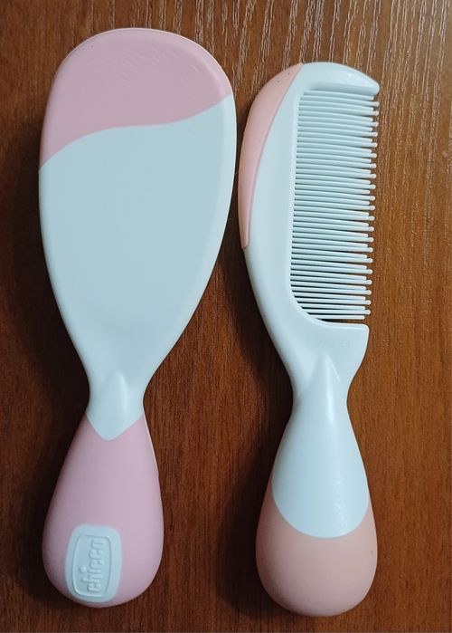 Набір Chicco Щітка натуральна та гребінець Рожевий