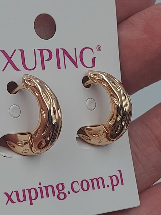 Kolczyki pozłacane Xuping  kółeczka 17 mm