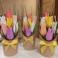 Букет тюльпанов из мыла Подарки к празднику весны
