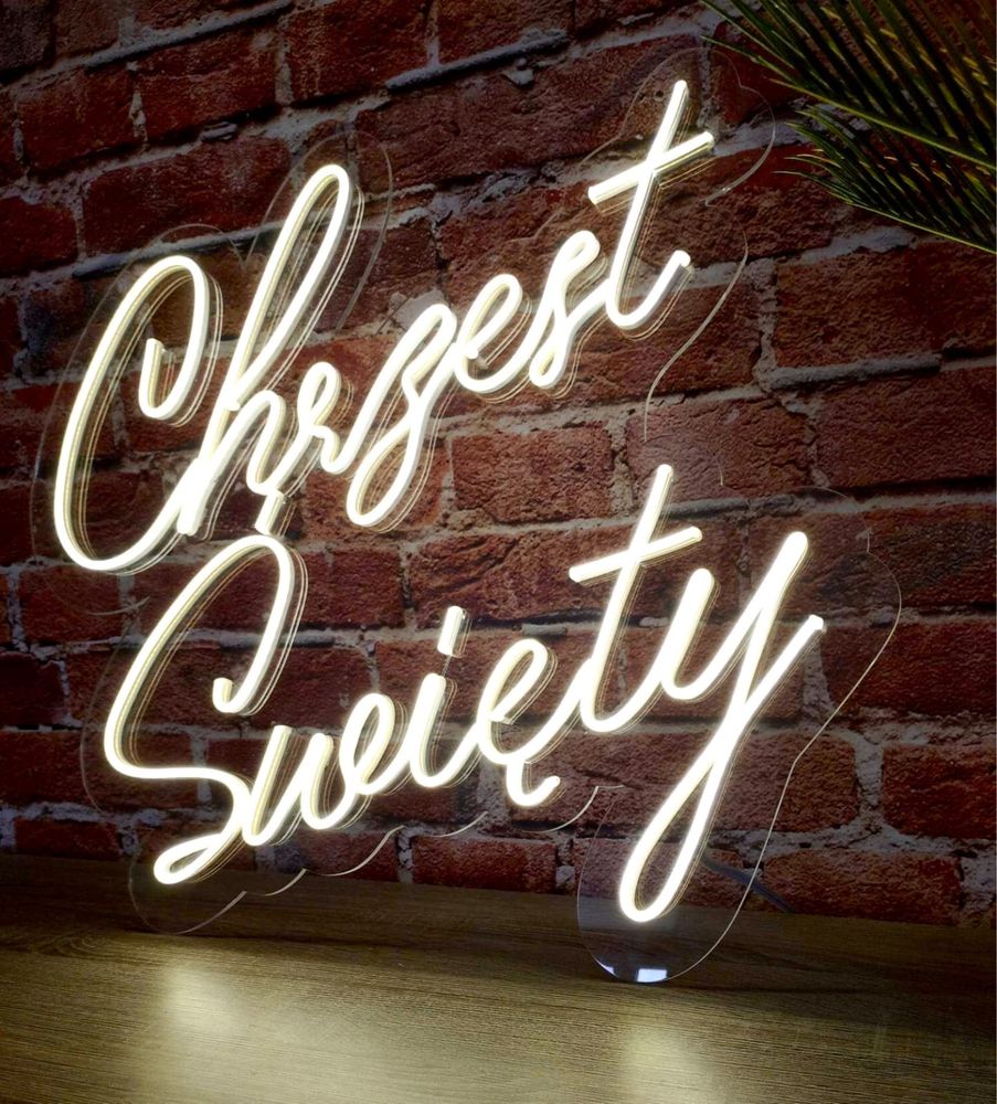 Napis Świetlny LED Neon – Chrzest Święty i I Komunia Święta