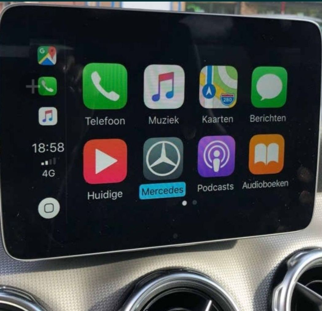 Activação de Android Auto e Apple CarPlay para Mercedes