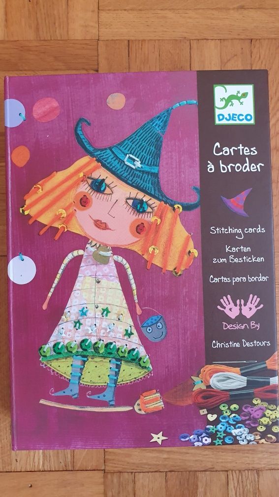 Zestaw artystyczny - Wyszywanie Czarownica DJECO Cartes a broder
