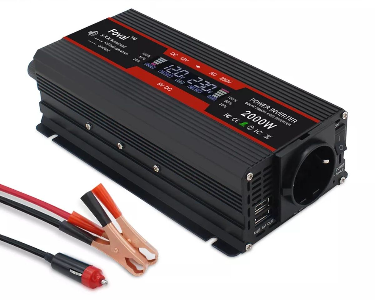 Інвертор перетворювач напруги 12V в 220V 2600W