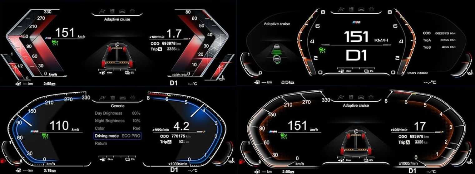 DIGITAL Cyfrowy Licznik ZEGARY LCD BMW E90 E91 E92 E93 2005/2013