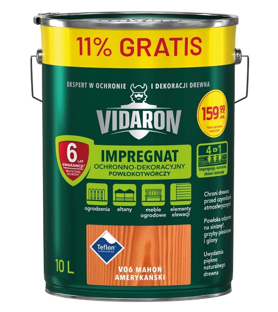Impregnat Vidaron Mahoń Amerykański 10 litrow