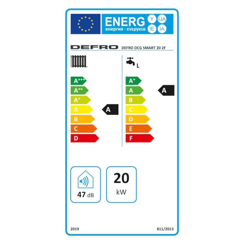 Kocioł, piec gazowy DEFRO DCG SMART 20 1-F | 2-F (2,3-20kW)