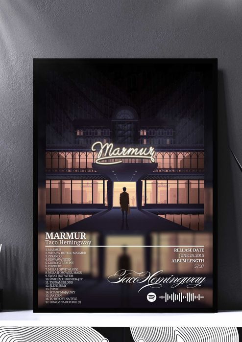 Taco Hemingway Marmur plakat a3 cd album merch w race obraz