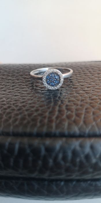 Кільце срібло сапфір 17.5 розмір