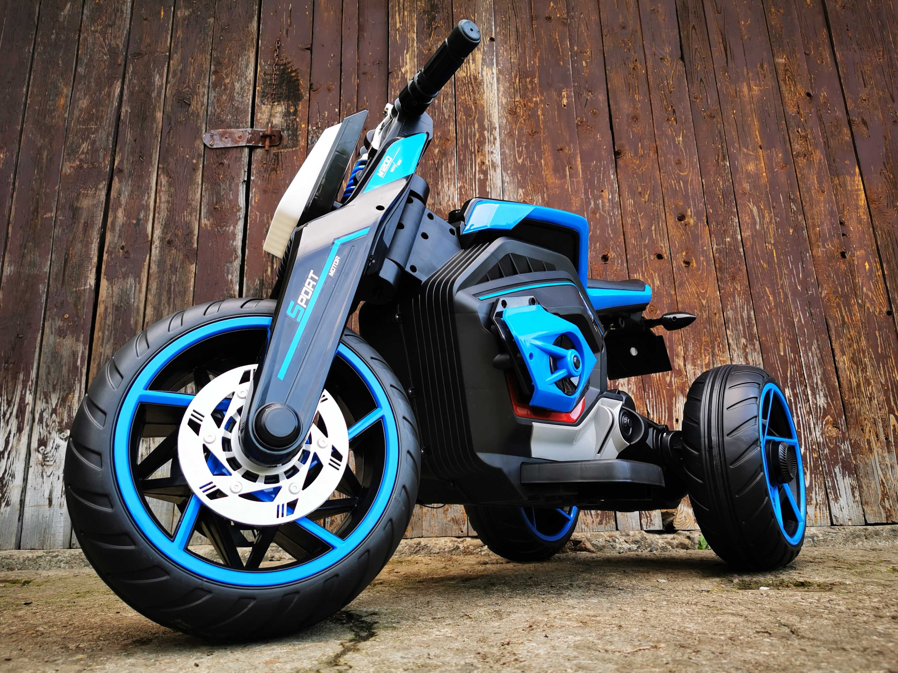 Motocykl NINJA ŚCIGACZ Elektryczny Auto AKUMULATOR Trajka Motor DZIECI