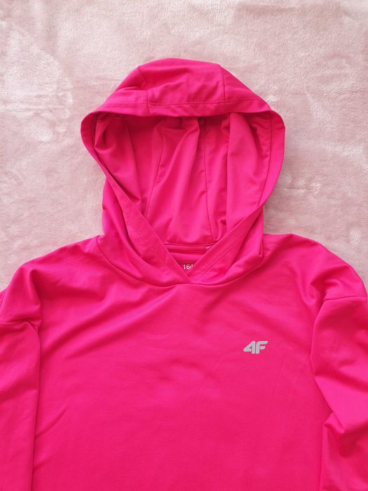 Bluza z kapturem sportowa różowa 4F